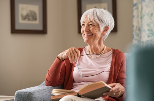 woman smiling